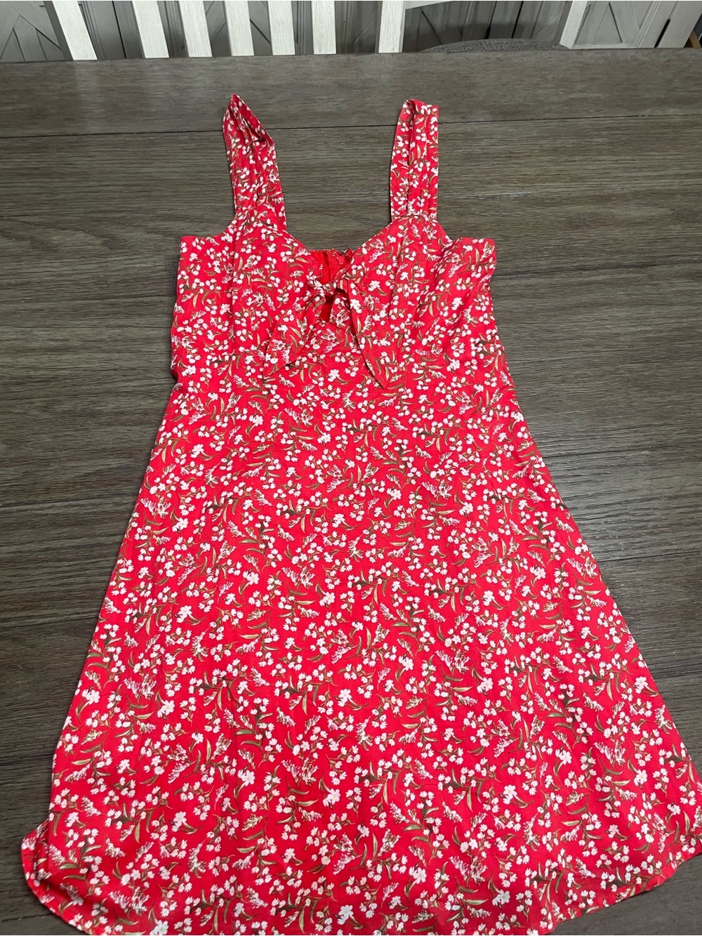miami Red Floral Sundress